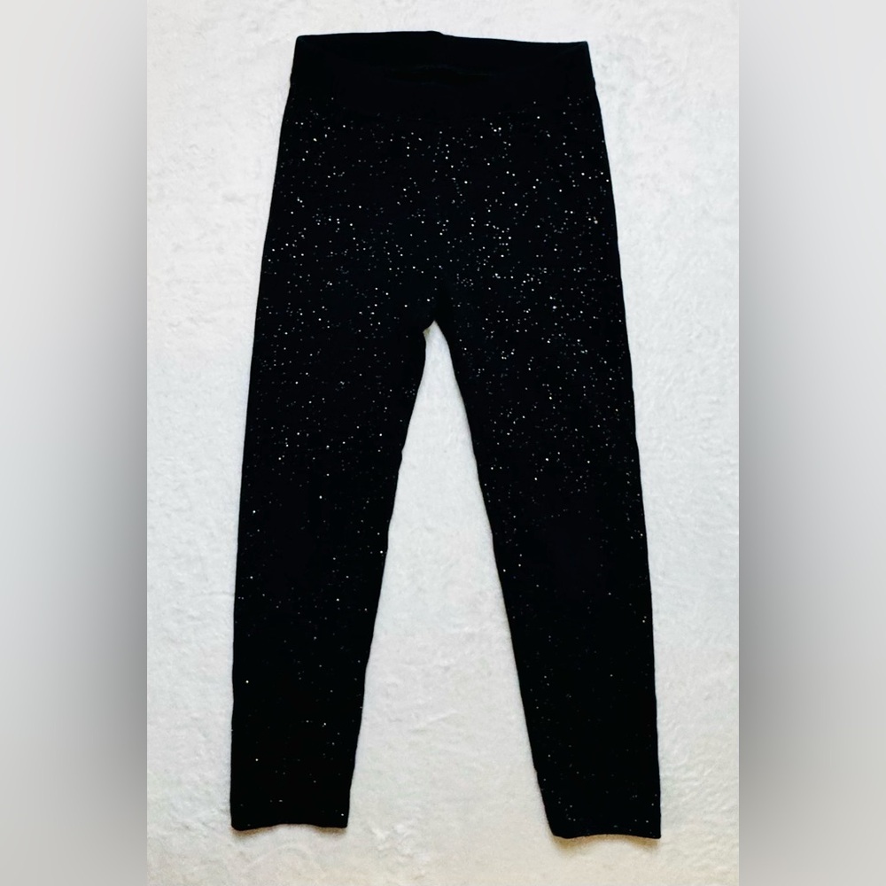 Cat & Jack Black Sparkle Leggings Girls XS (4/5)